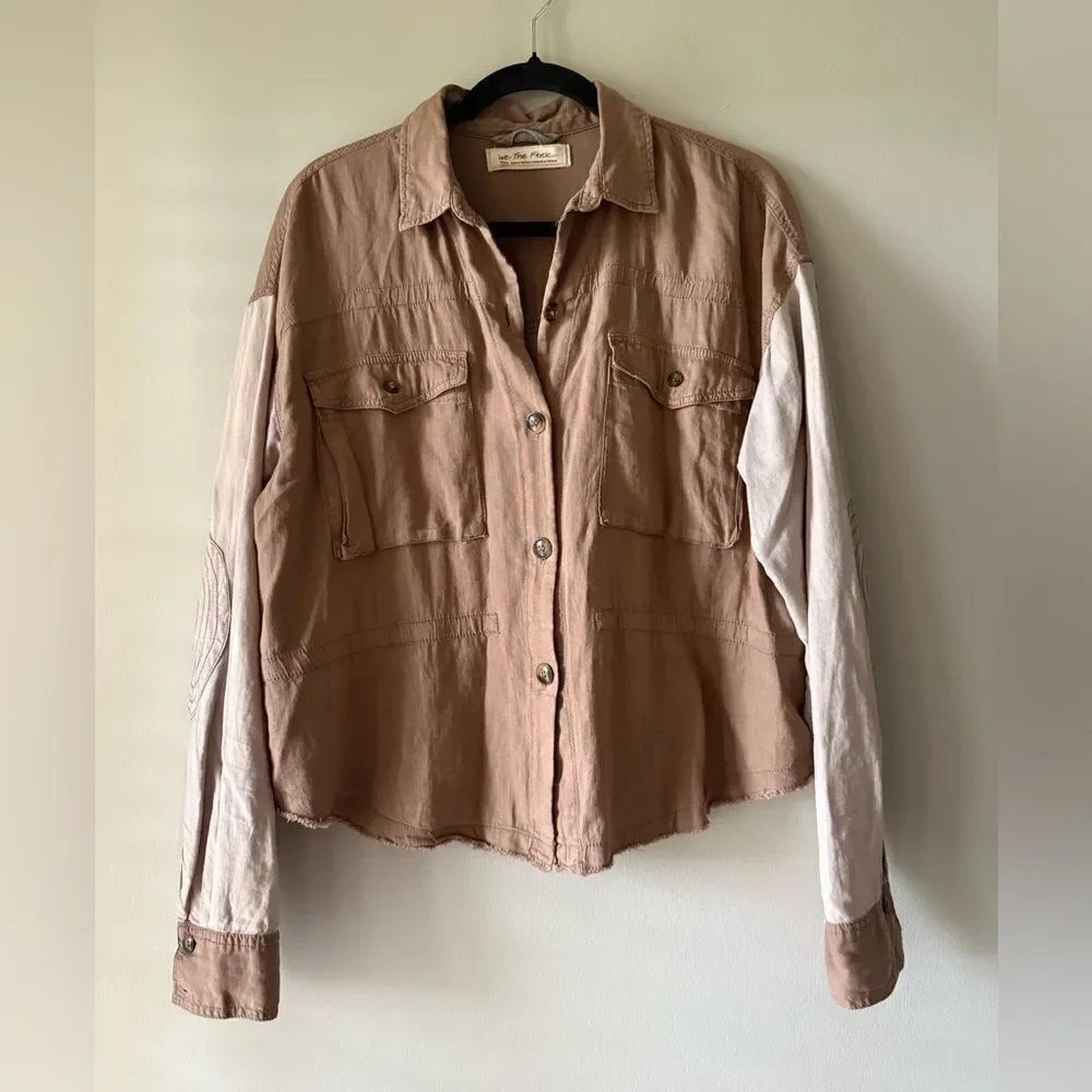 Free People Day Drifter Cargo Top in Pink Rose Size Small
